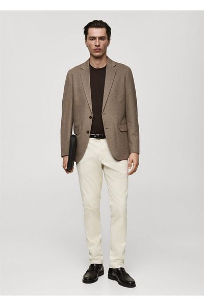 MANGO Man Verner Slim Fit Βαμβακερό μπουφάν Blazer