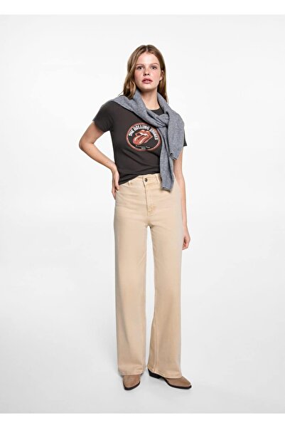 Mango Teen Ψηλόμεσο τζιν σε ίσια κοπή