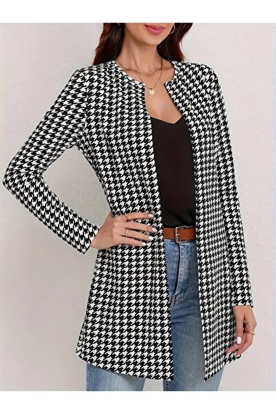 Kokosh moda Ženska jakna dugih rukava sa otvorenim prednjim dijelom u pepelja...