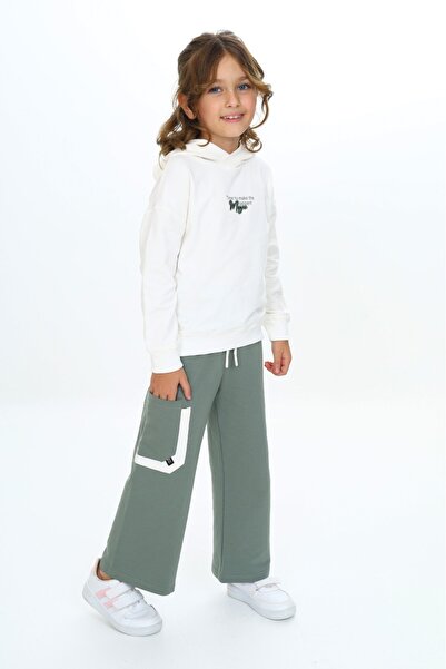 Toontoy Κοριτσίστικο με κουκούλα Φόρμα με τύπωμα με γράμματα στο μπροστινό μέρος