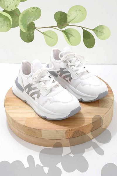 Bambi Λευκό Λευκό Αλεξίπτωτο Γυναικείο Sneaker K 01991016967