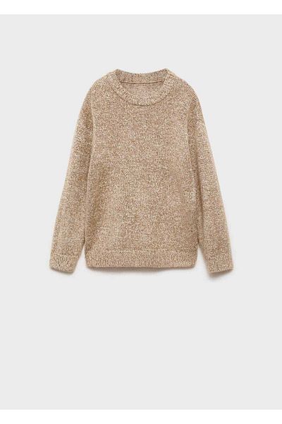 MANGO Kids Herringbone Woven Sweater