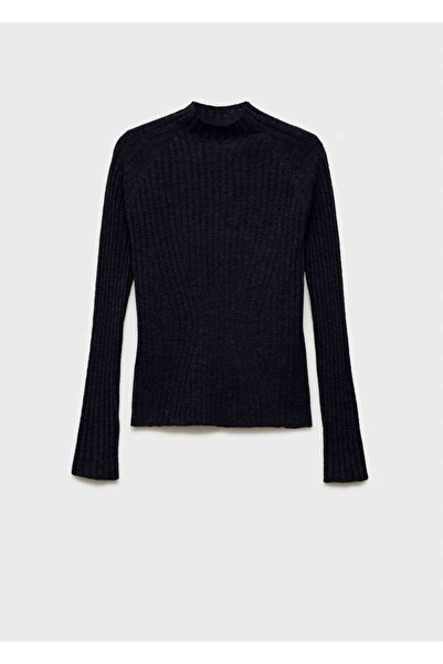 MANGO Woman Yüksek yaka ribana kazak