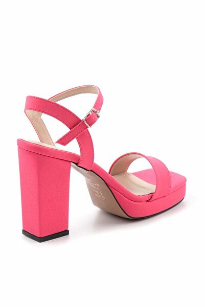 Bambi Matné fuchsiové saténové dámské klasické boty na podpatku05215161438