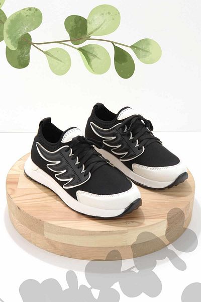 Bambi Black and White Women's Sneaker K01329080009