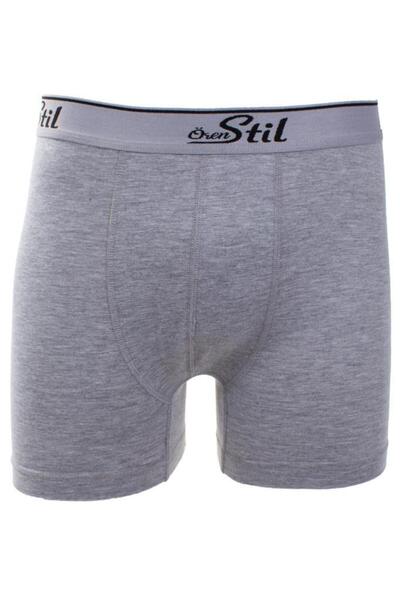 ÖREN STİL 44-8032 Gray 3-Pack Men's Cotton Stretch Fabric Boxers