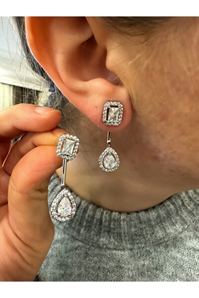 Gümüş sandık Baget ve Damla Taşlı Sallantılı Küpe, Tasarım Küpe