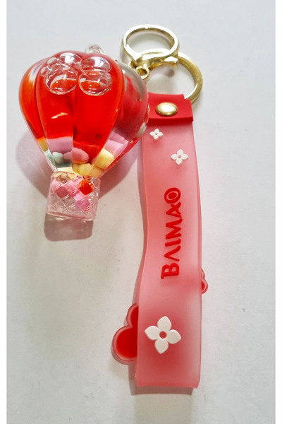 Modellino Cadou Kawaii Cristalizat Sucos Breloc Brățară din silicon și Ornament pentru geantă - Balon Coș Roșu