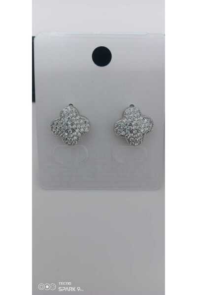 NİSA HOME Rodyumlu Zirkon Taşlı Papatya Modeli Tragus Helix Piercing Küpe Sgtl12205rodaj