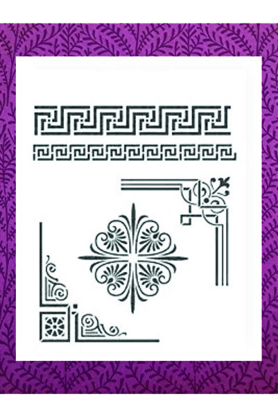 Stencilsarayi STENCİL SARAYİ BOYAMA ŞABLON KÖŞE - 4513 ÖLÇÜ 40X40