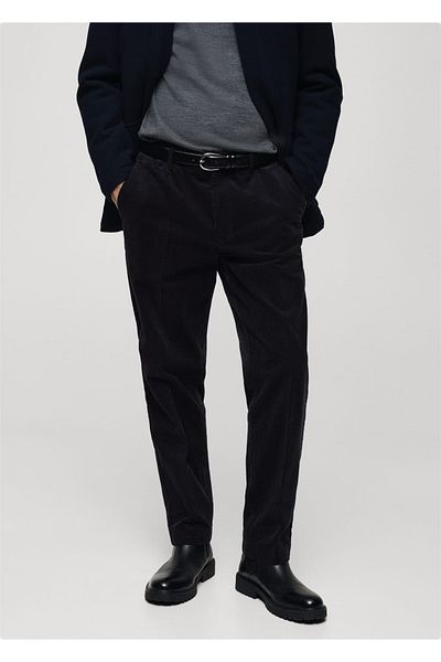 MANGO Man Corduroy Trousers with Regular Cut