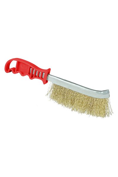 Rodex Plastic Handle Wire Brush with Crimp Tip 9" 240mm