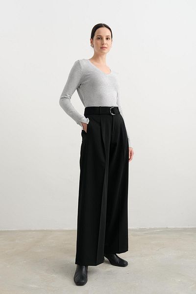 Qutu Butik 16460 Belt Buckle Pants