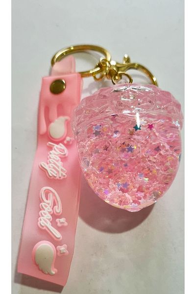 Modellino Pink Acorn - Kawaii Crystallized Watery Keychain Silicone Bracelet & Bag Ornament