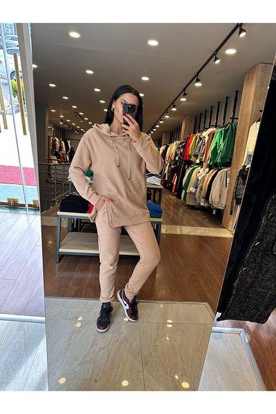 Qutu Butik 8010 Selanik Suit with Slipper Detail