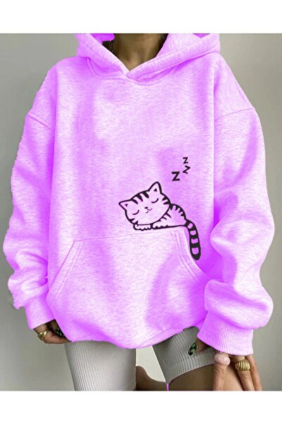 UNCİA OUTDOORS Λευκό γυναικείο φούτερ με κουκούλα