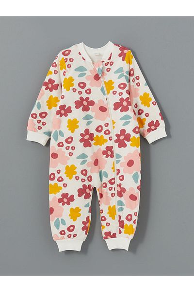 LC Waikiki Romper with Booties for Baby Girl 0-12 Months - W4Al02Z1