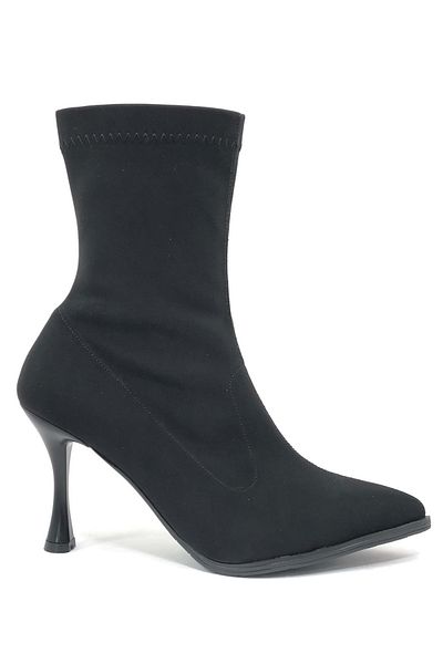 KCMN Γυναικείες μπότες κάλτσες με τακούνι Feles Goblet Black Suede
