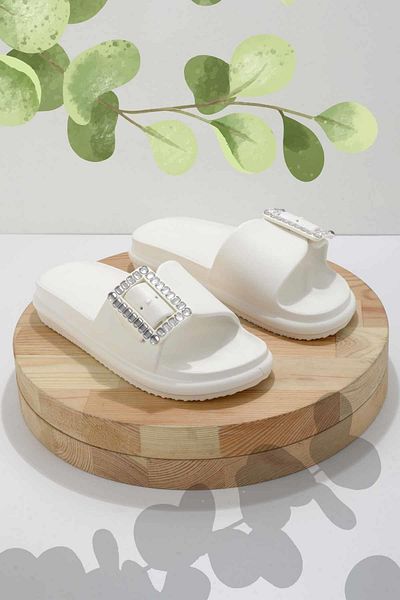 Bambi White Gel - Women's Slippers (K 04740100559 )