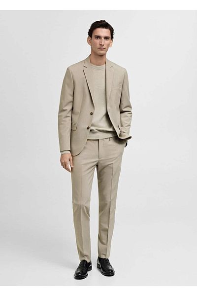 MANGO Man Super slim fit stretch fabric fabric pants
