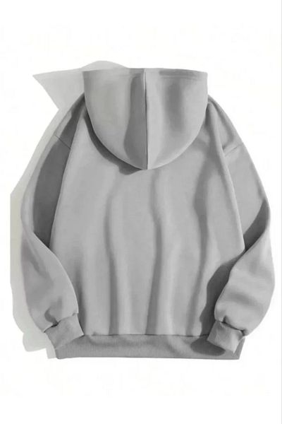 JANES Μπλουζάκι με κουκούλα 3 κλωστών βαμβακερό Unisex - Γκρι