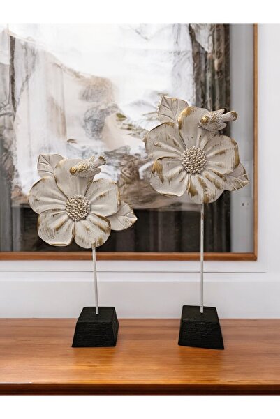 GİTTİGİTTİ 2'li Çiçek ve Kuş Dekoratif Obje