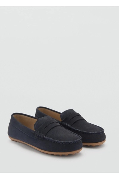 MANGO Kids Süet deri mokasen