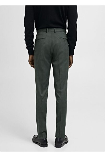 MANGO Man Milan glen ekose kumaş pantolon