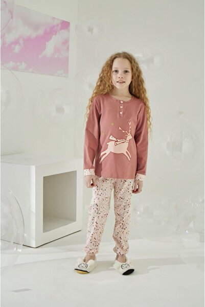 ZEYZEY 8570 Geyikli Paçası Lastikli Pijama Takım