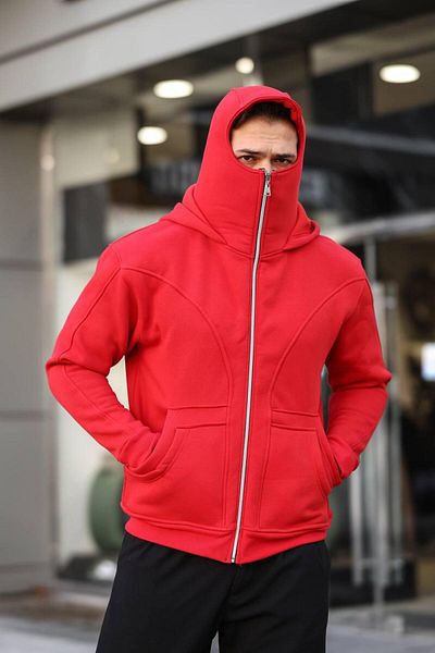 YUNED Hooded Masked Sweat