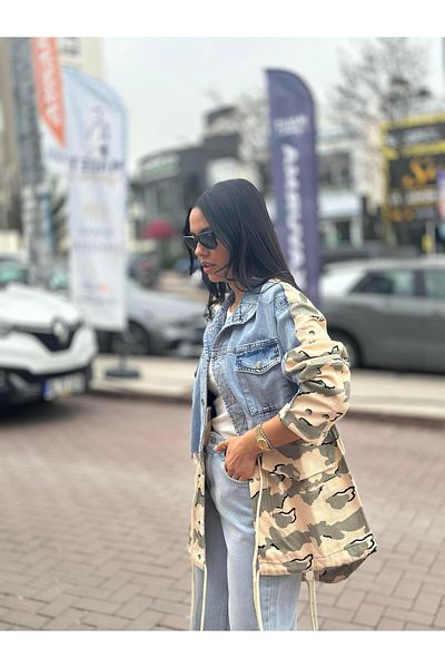 Qutu Butik 027 JACHETĂ CU MODEL CAMOUFLAGE LA SPATE