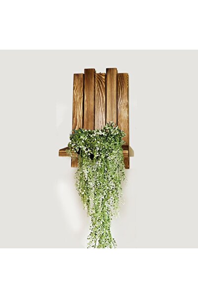 BNC DESIGN Ahşap Duvar Saksılık Kitaplık Duvar Çiçeklik Dekoratif Duvar Raf A...