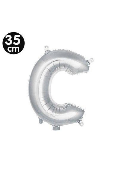 Parti Dükkanım C - Letter Foil Balloon Silver (35 cm)