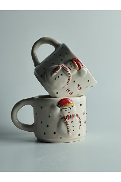 dasartandceramic Kardan Adam Temalı Yılbaşı Çay-Kahve Fincanı