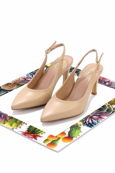 Bambi Beige Women's Classic Heeled Shoes01188132609