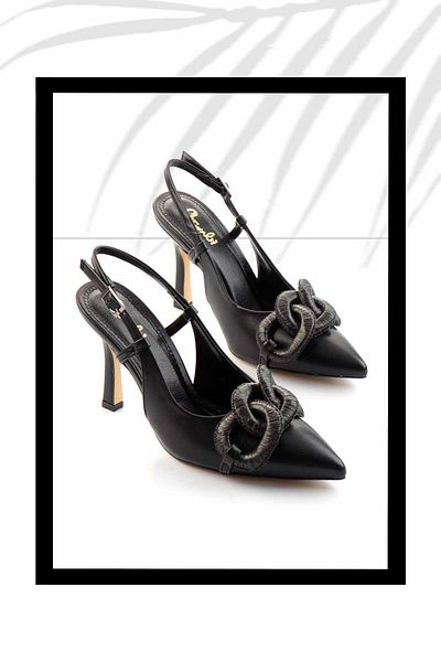 Bambi Black Women's Classic Heeled Shoes K01188209309