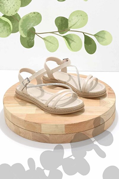 Bambi Beige Women's Sandals K05369537309