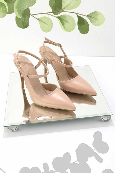 Bambi Pantofi clasici cu toc de damă bej K 01237179009
