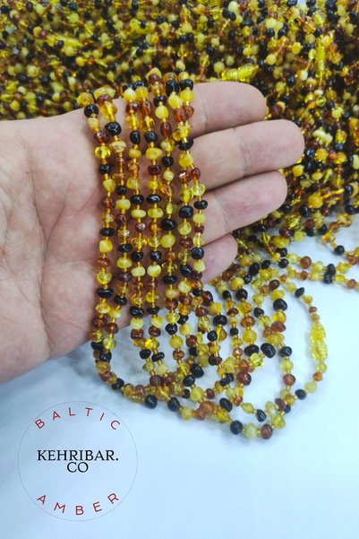 KehribarCo Damla Amber Adult Necklace Multicolor Natural Certified