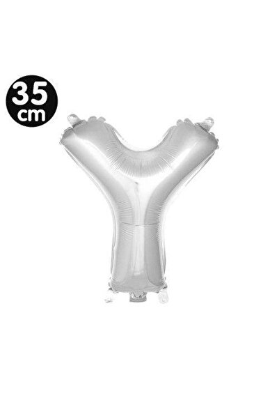 Parti Dükkanım بالون فويل على شكل حرف Y فضي (35 سم)