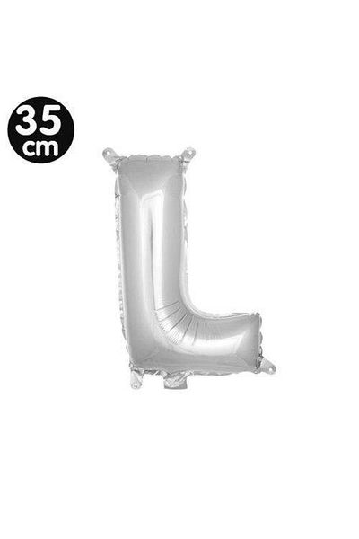 Parti Dükkanım L - Letter Foil Balloon Silver (35 cm)
