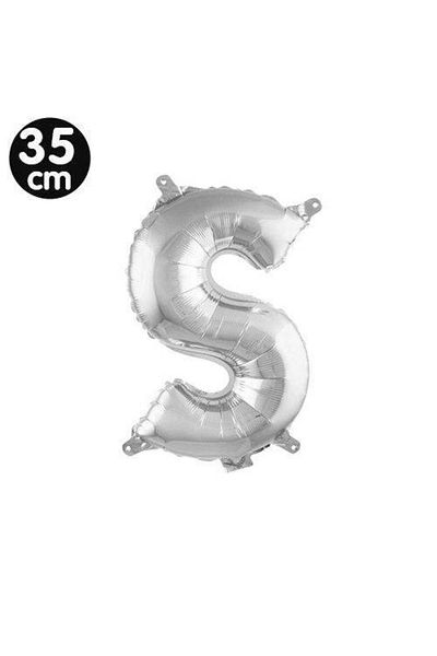 Parti Dükkanım S - Letter Foil Balloon Silver (35 cm)