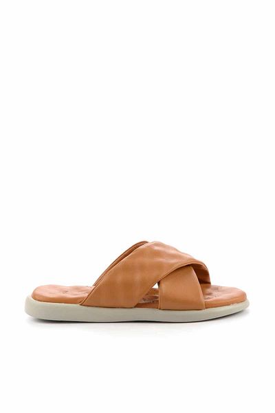 Bambi Γυναικείες Παντόφλες Tan Leather K04357065003