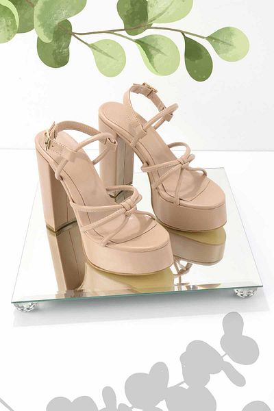 Bambi Nackte klassische Damenschuhe mit Absatz K 05575031209