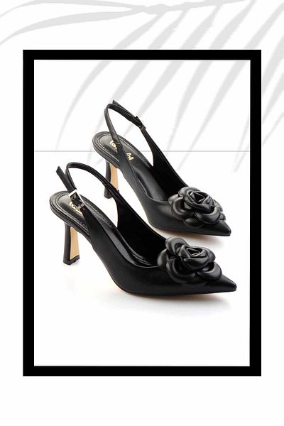Bambi Black Women's Classic Heeled Shoes K01188202709