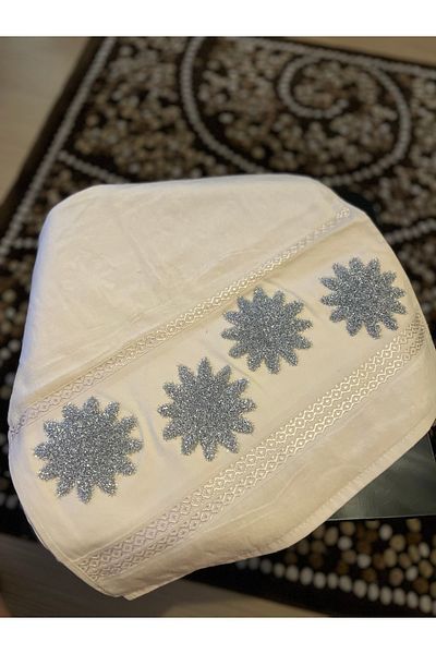 Fiesta Hand Face Towel with Punch Embroidery