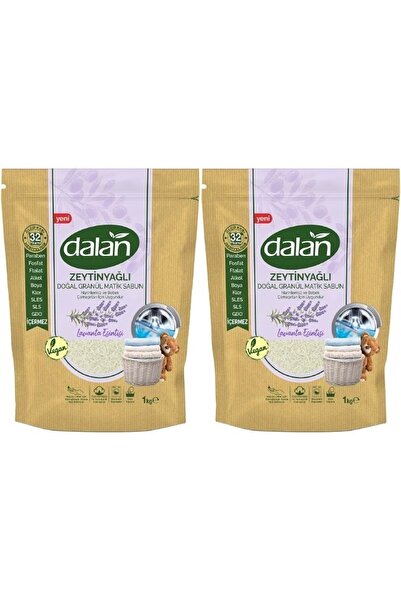 Dalan Doğal Granül Sabun Tozu 1kg Doğal Bebekler Için Lavanta Esintisi (2 Lİ SET)