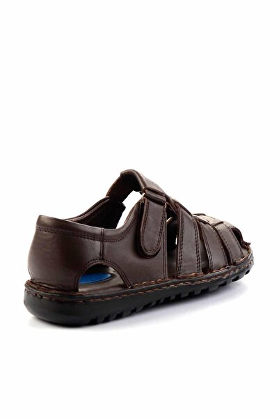 Bambi Brown Leather Men's Sandals E 05437182903