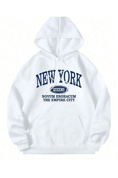 Daxia Hanorac cu glugă cu imprimeu NEW YORK pentru fete/băieți (PRODUS NOU)