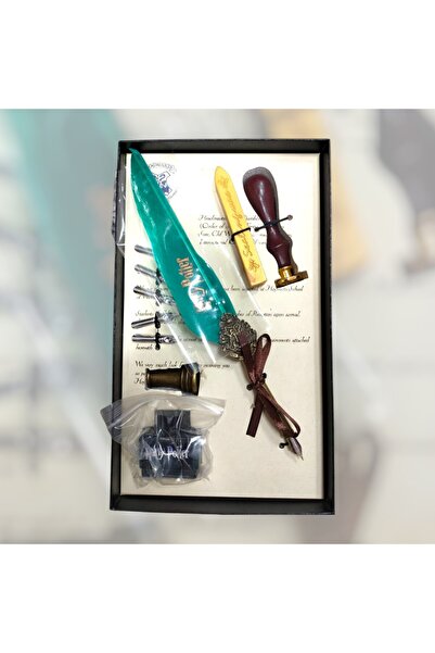 ALPJOY Harry Potter Mumlu Mühürlü Mürekkepli Divit Kalem Setİ Hediyelik Özel Kutulu